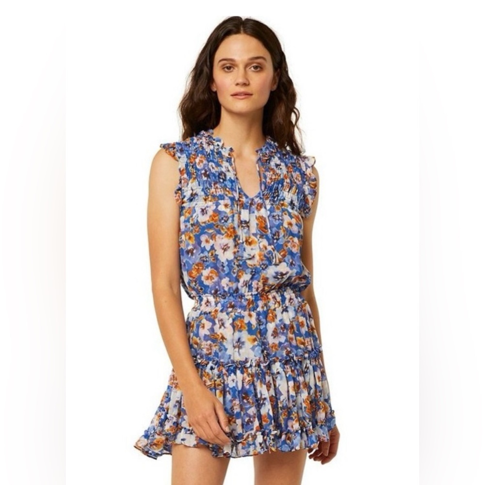 Misa Los Angeles Aila Dress in Blue Pansy